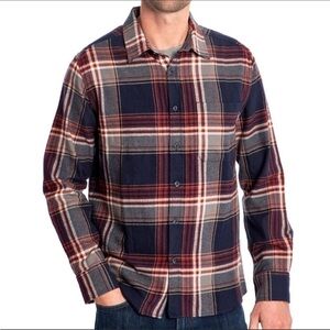 Eddie Bauer Bristol Flannel Shirt Navy Plaid